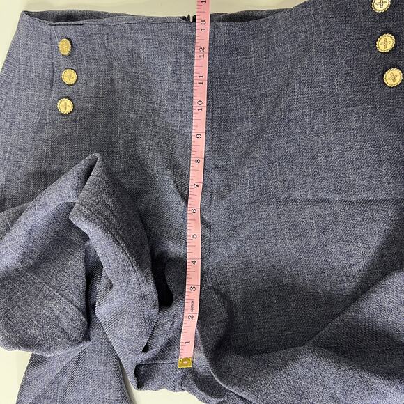 Anne Klein Sailor Pants Wide Leg Navy Blue Size 12 - Picture 7 of 12